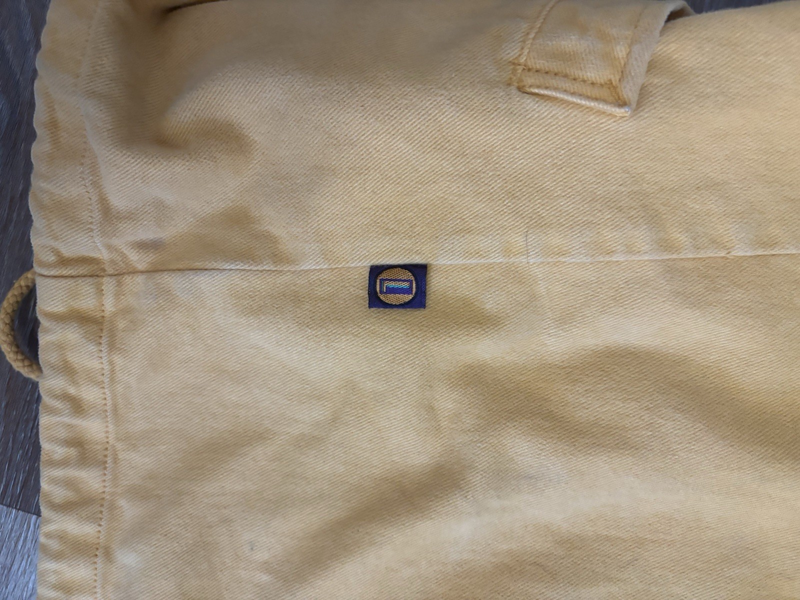 Vtg 90’s Yellow Cotton Denim Hooded Hip Hop Jacket Legal Jeans Grunge Men Sz M