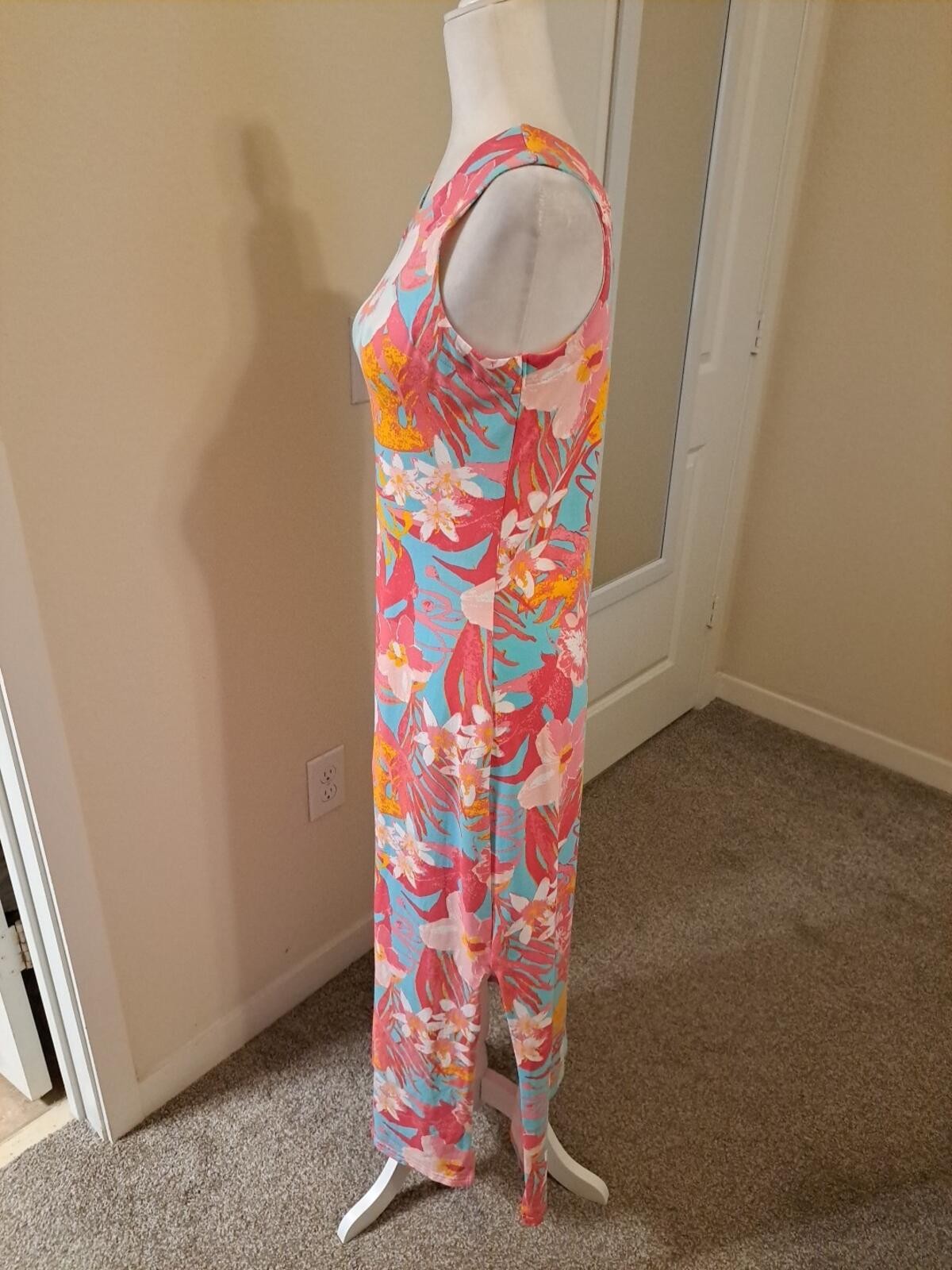 Ana Clare Emilee Maxi Shift Dress Tahiti Size S EUC