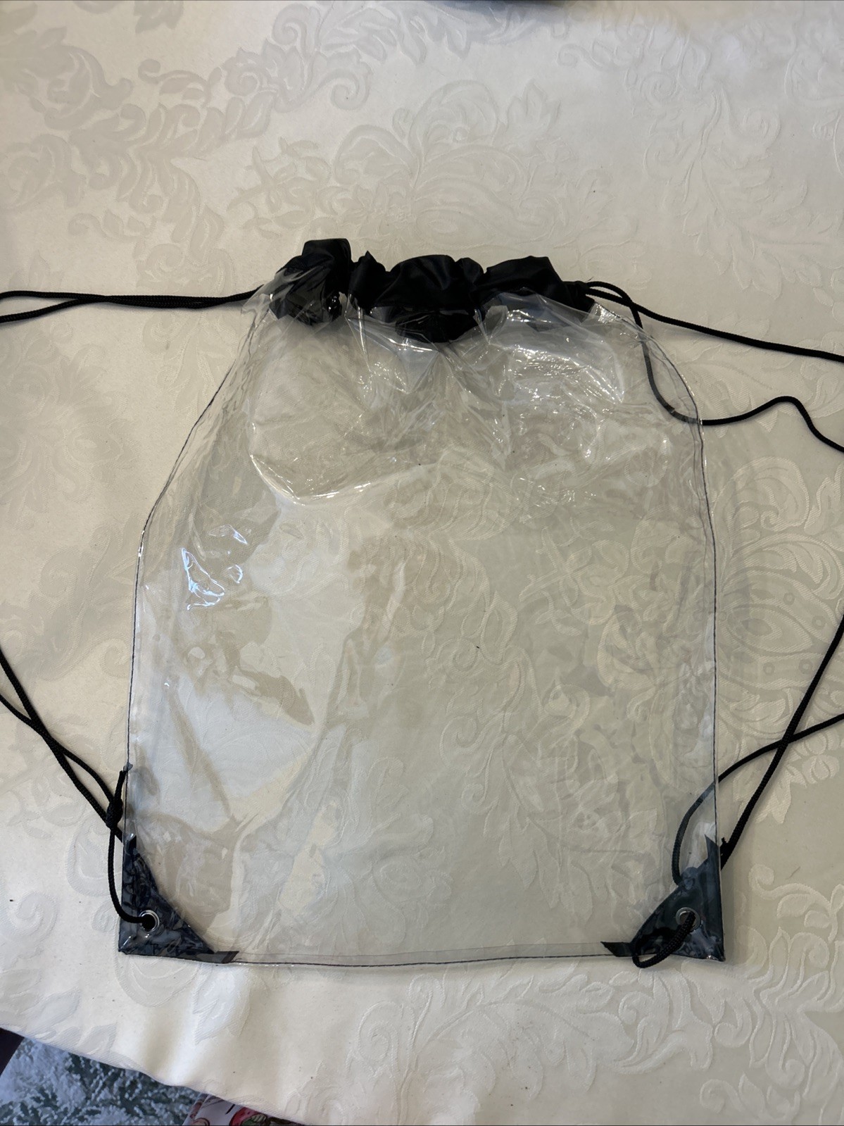 Clear Drawstring Backpacks Stadium Approved PVC School Security Bag Lot of 18