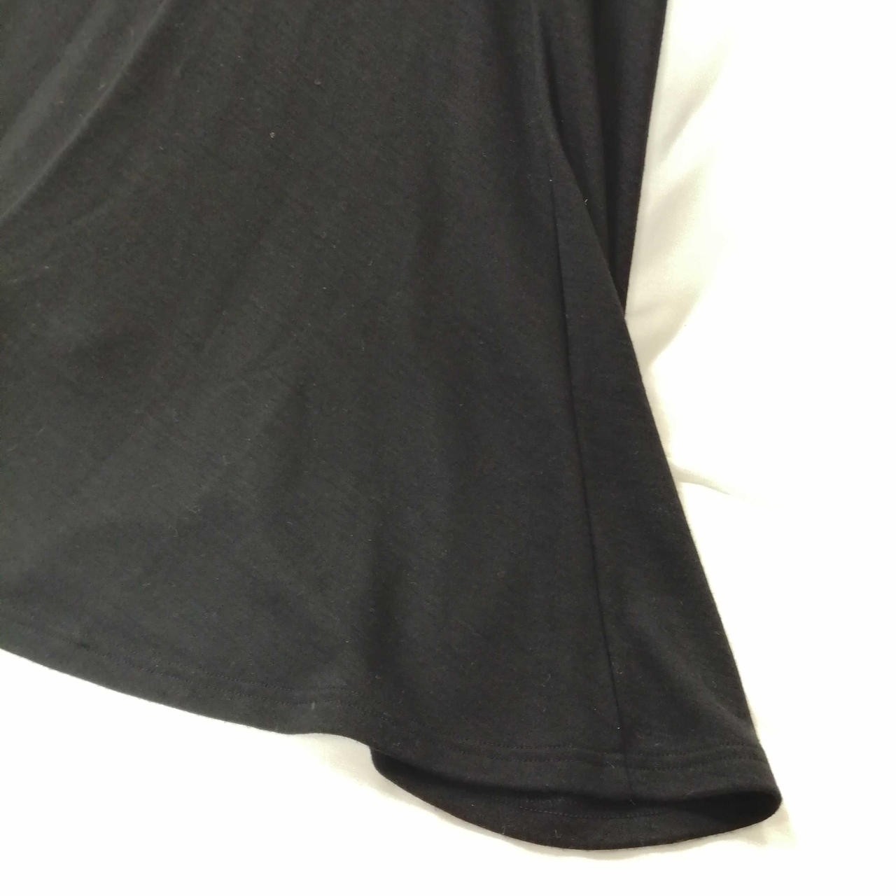 Y’s Wool Dress M Black Unique Asymmetrical Design, Stretch Fabric