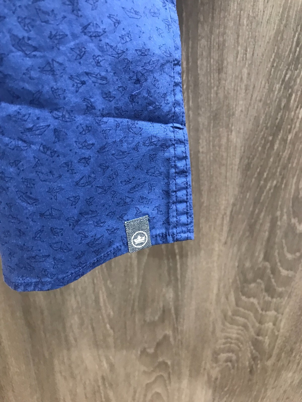 Peter Millar Crown Men’s Size M Moon Blue Printed Sport Shirt $155 NWT