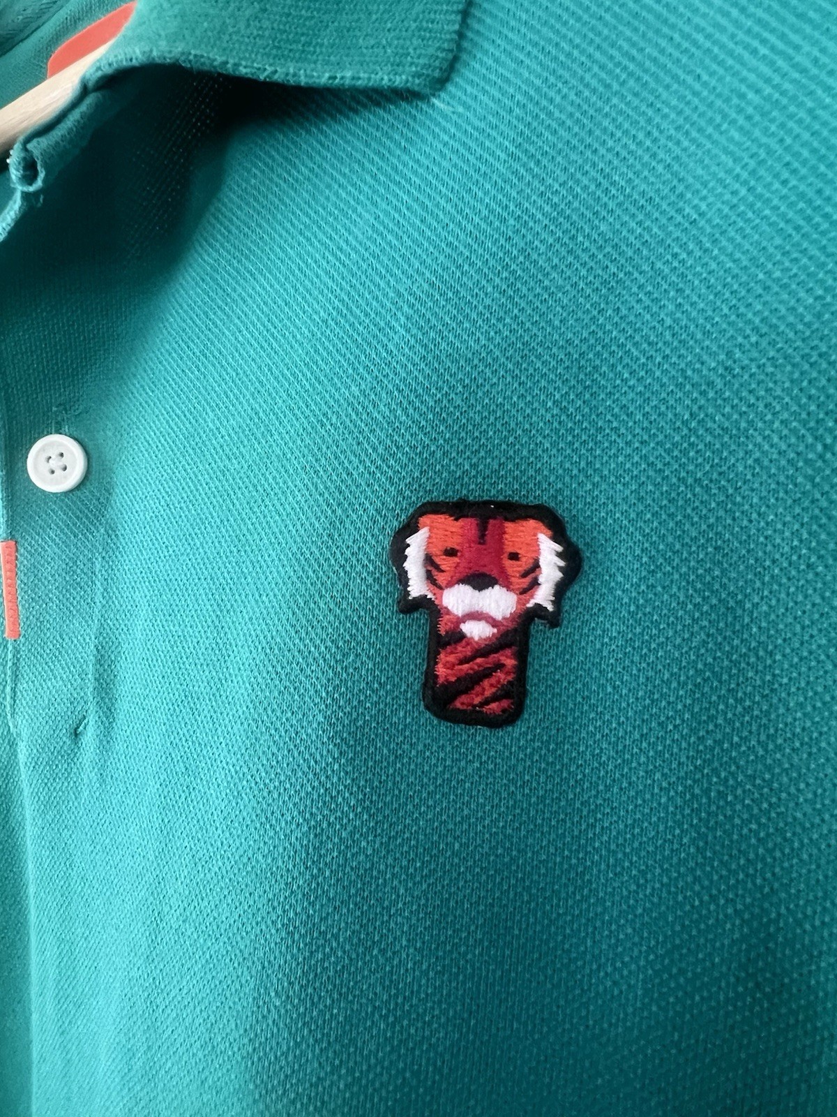 Nike Dri Fit Mens Sz XL Golf Green Polo Shirt Tiger Woods Frank The Tiger