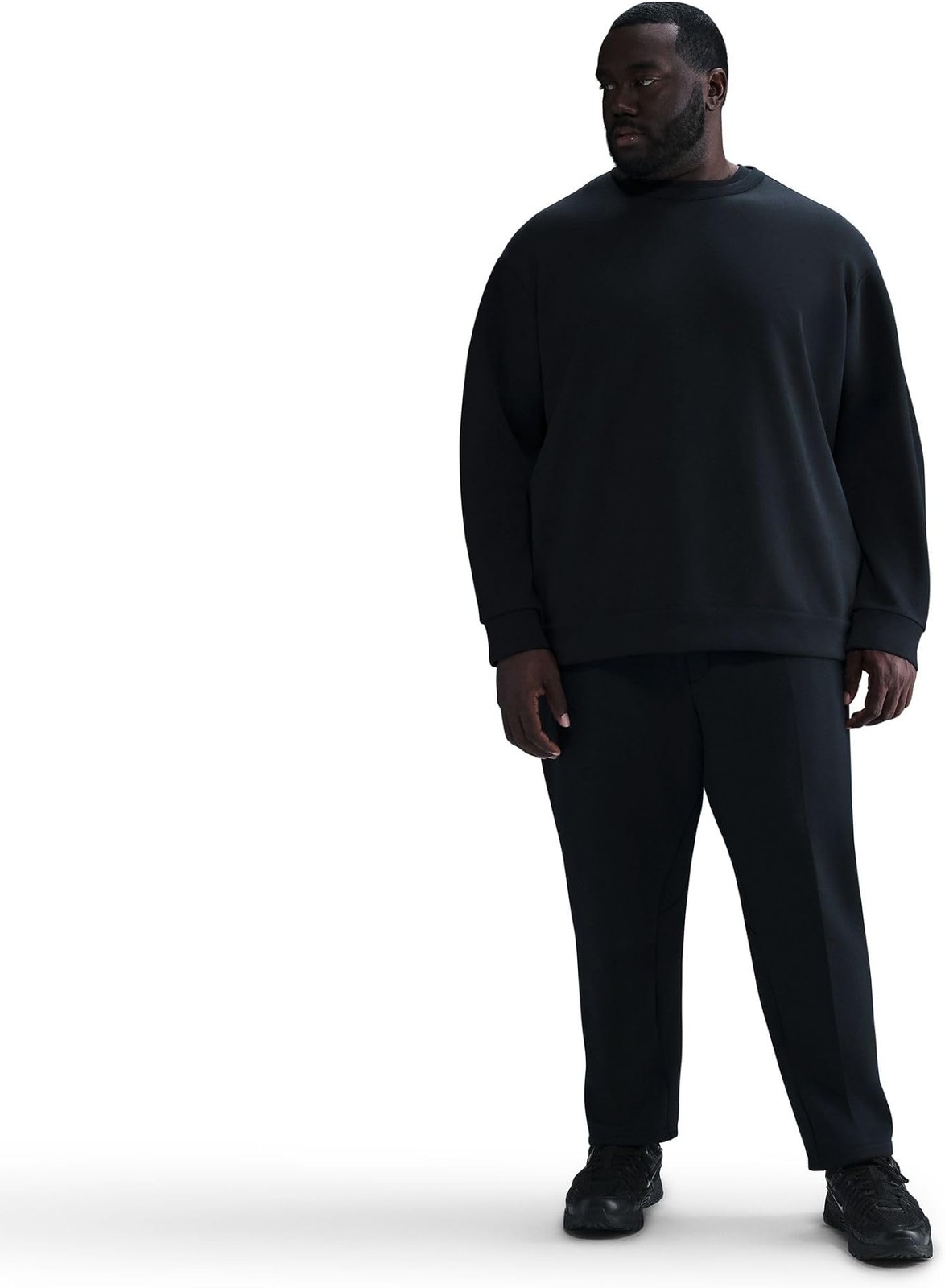 Nike 24.7 ImpossiblySoft Men’s Dri-FIT Crew (HQ6964-010, Black/Dark Smoke Grey)