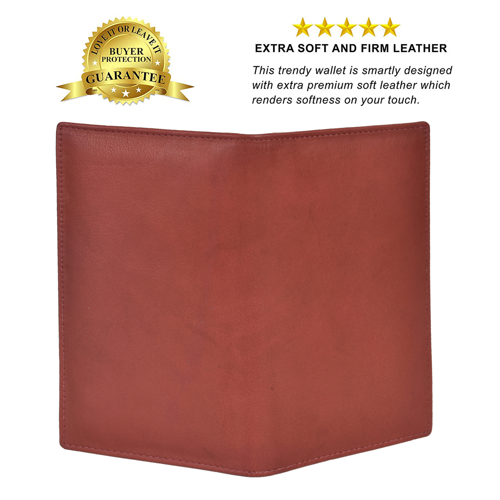 Leatherboss Genuine Leather Credit Card Holder Wallet 19 Card Slots + 1ID Window