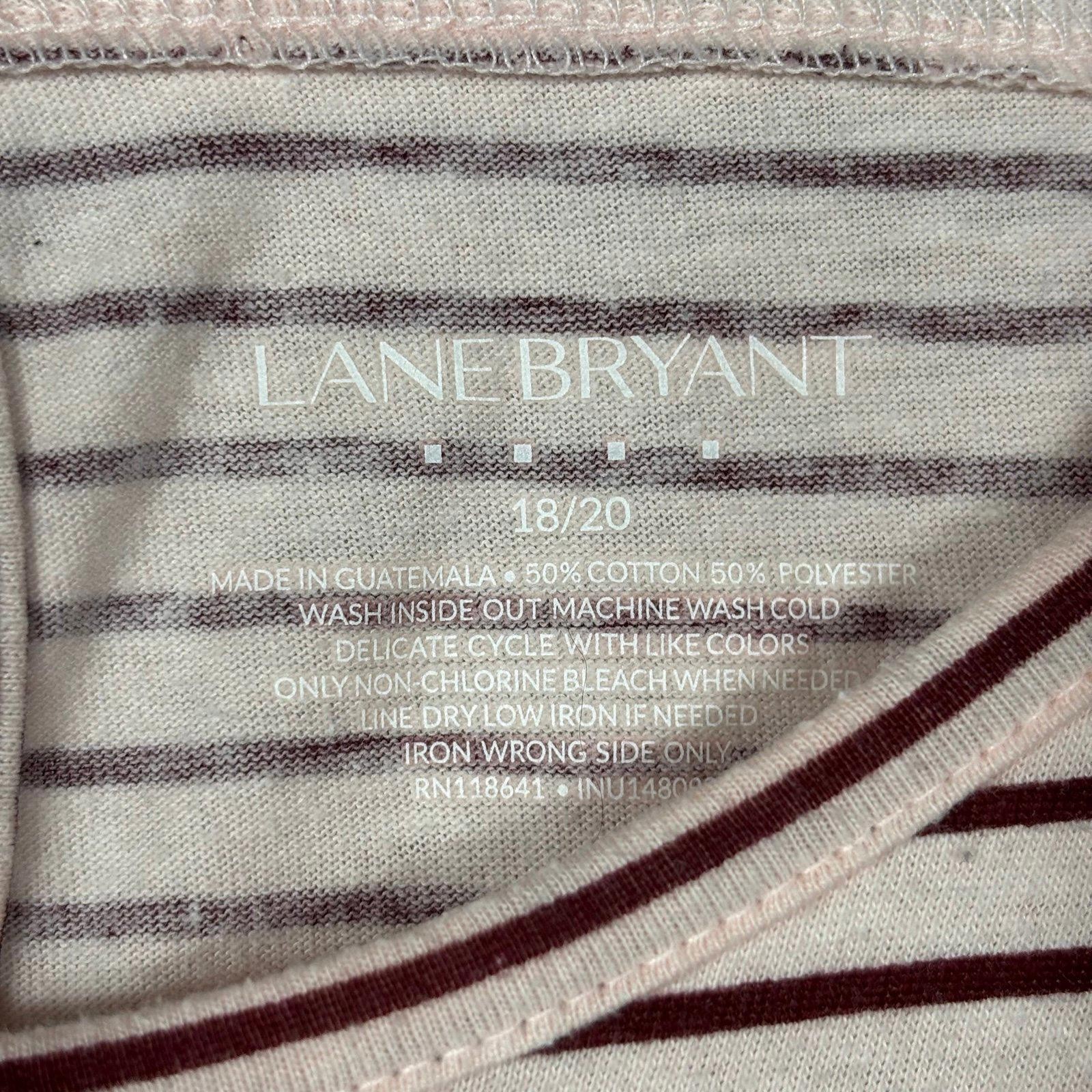 Lane Bryant Striped 3/4 Sleeve Top Size 18/20