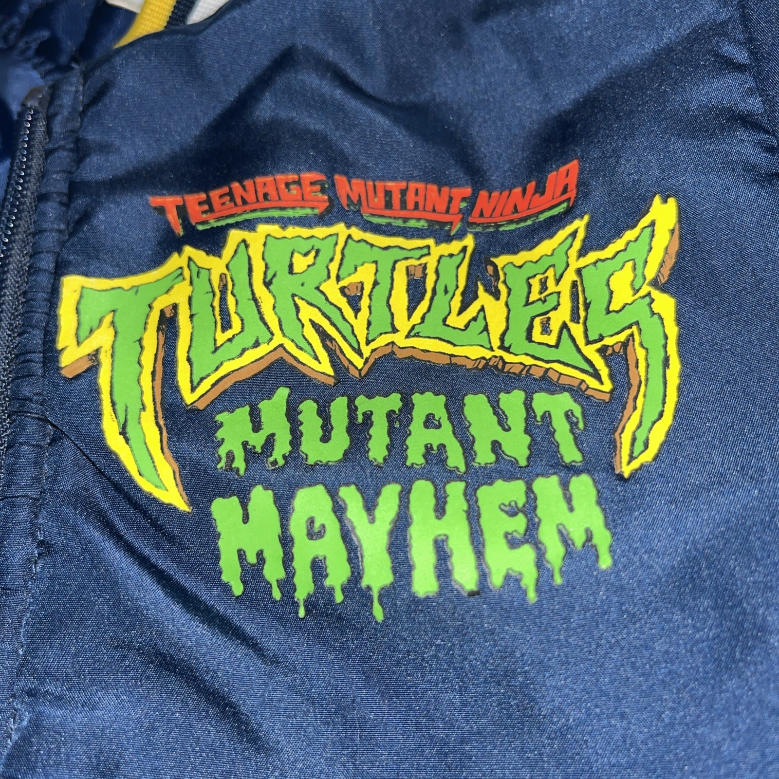 TMNT Teenage Mutant Ninja Turtles Boys Bomber Jacket Size 10/12 Mutant Mayhem