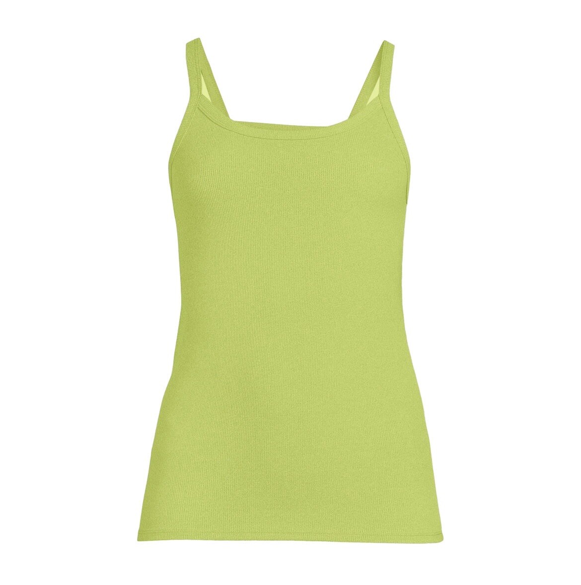 NO BOUNDARIES Juniors XL (15-17) Ribbed Camisole Top Stretch Tank – Lime