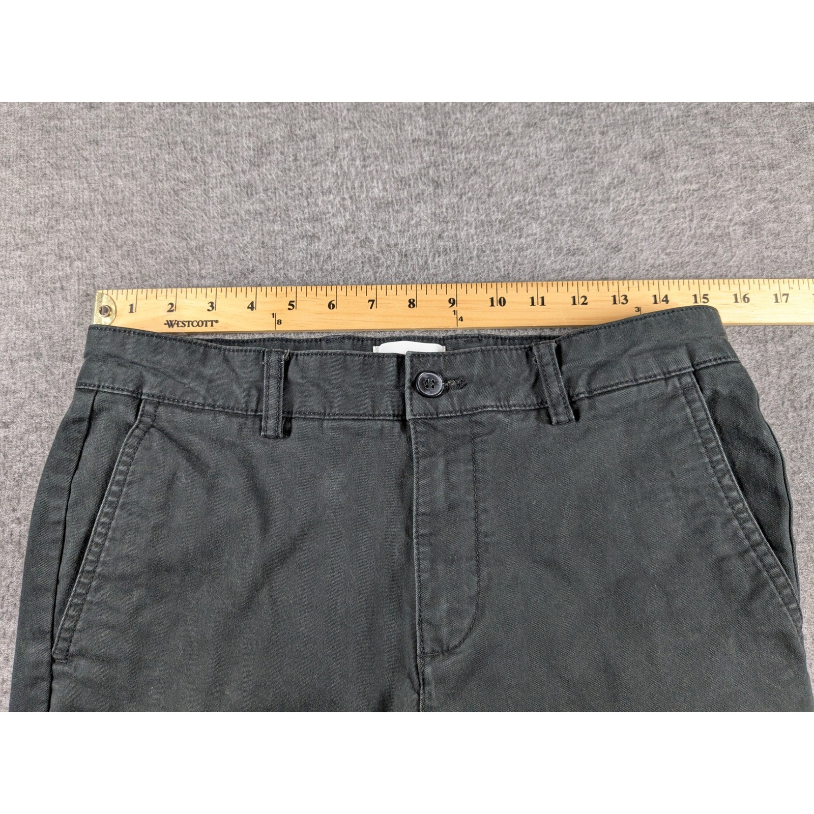Topman Mens Chino Pants Black W30 L30 Cotton Blend Stretch Casual 68D29TBLK
