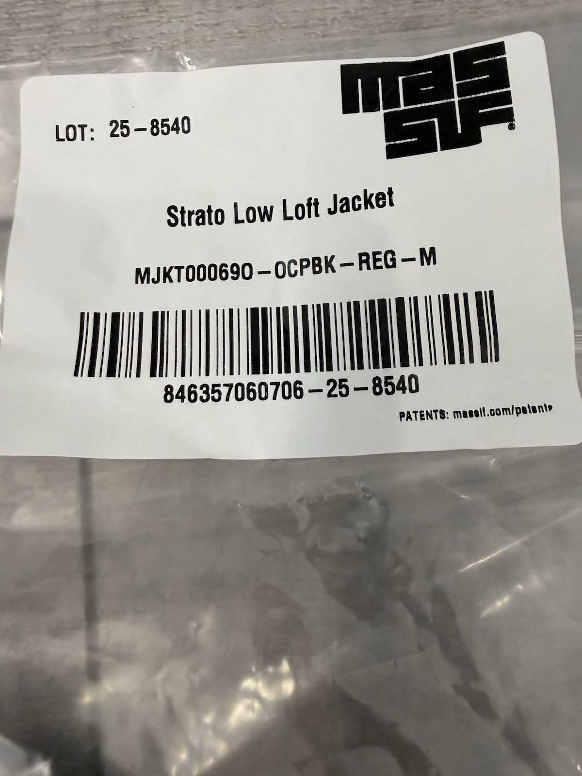 Massif Strato Low Loft Reversible Jacket – Camo /Black, Size M-R (non FR)