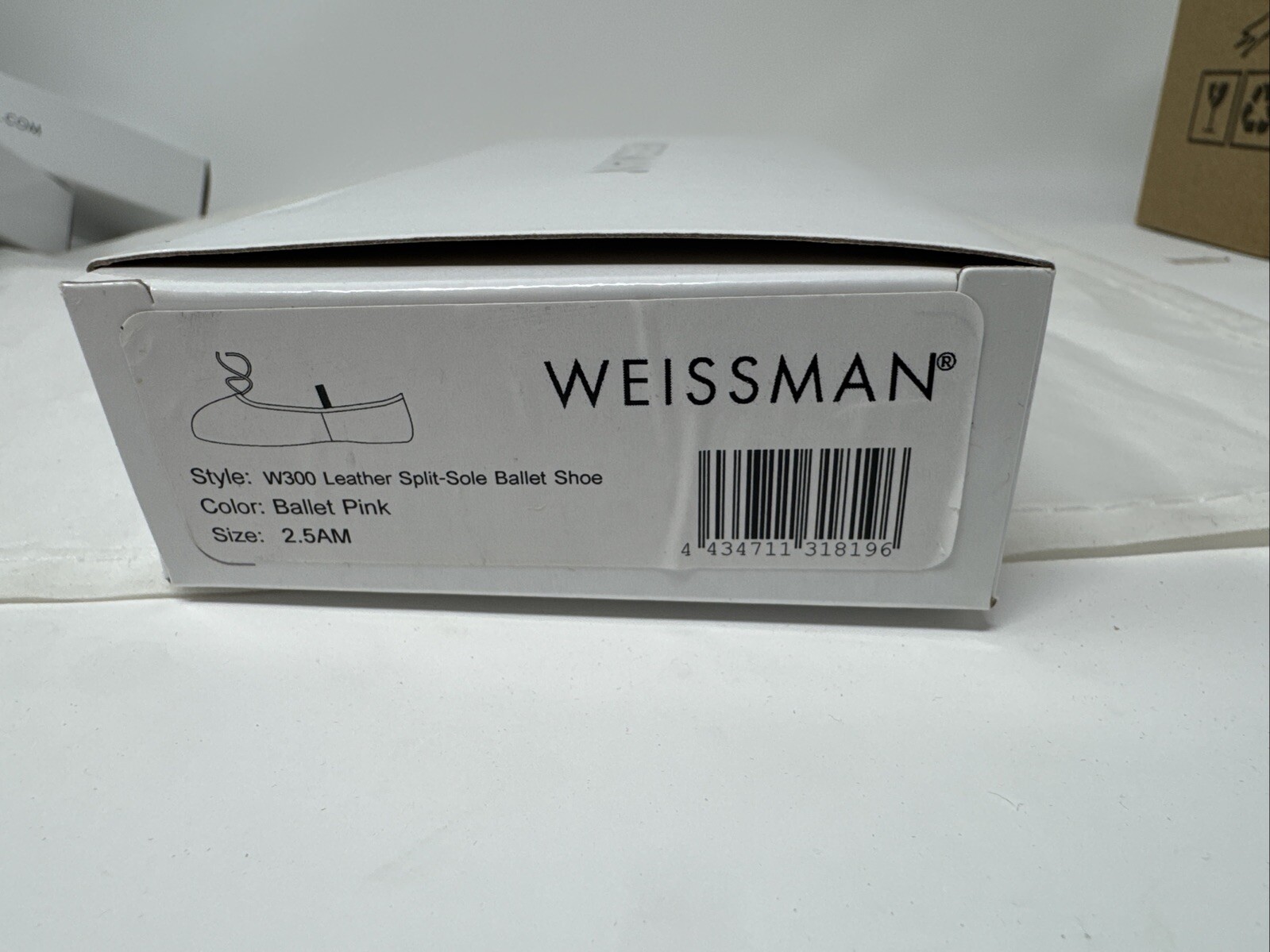 Weissman Ballet Pink Split Sole Leather Ballet Shoes Child, Youth, Adult Sz New