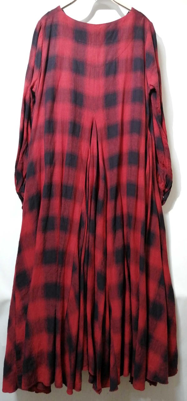 Porto di Luna Checked Flare Dress No Care Tag Womens Small Fit 46 Inch Length