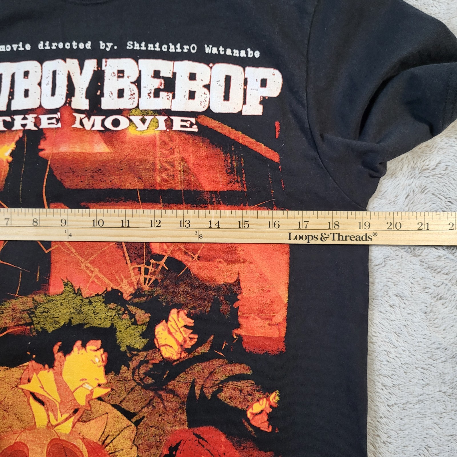 Cowboy Bebop The Movie Anime T-Shirt Men’s Medium Black Spike Spiegel Graphic