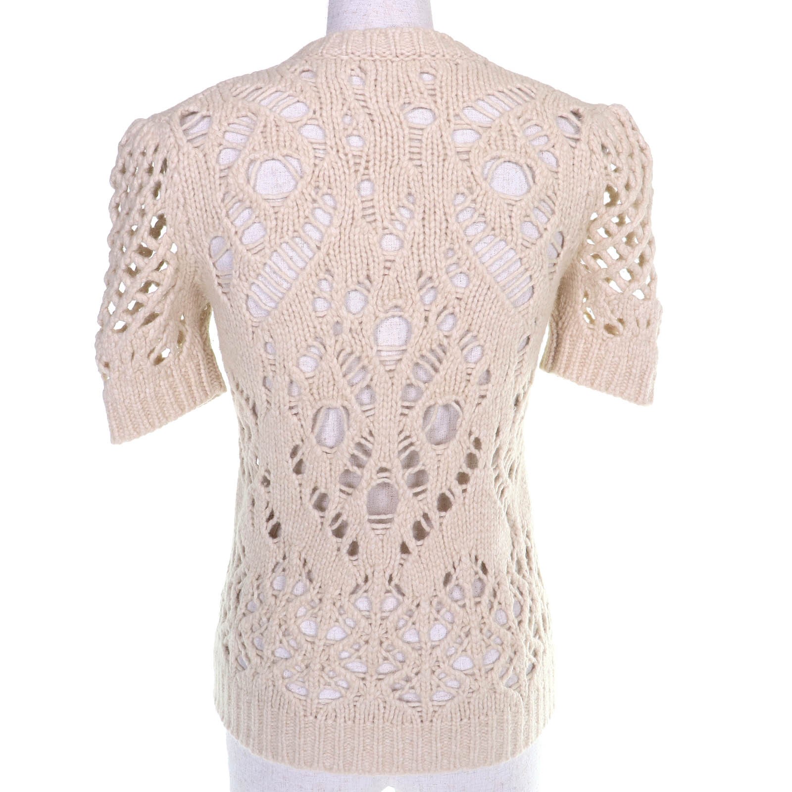 Dior Christian Dior Crochet Knit Wool Short Sleeve Top – DUTY FREE