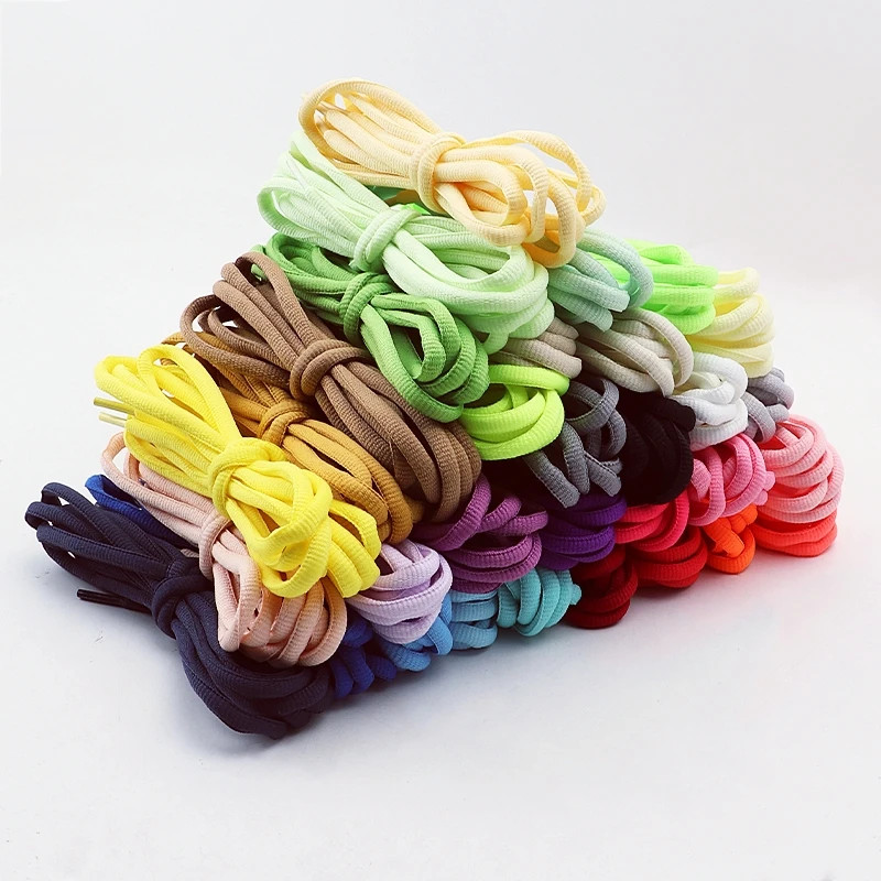 Half Round High quality Shoelaces 4mm Wide Solid Color Shoelace Sneaker Classic