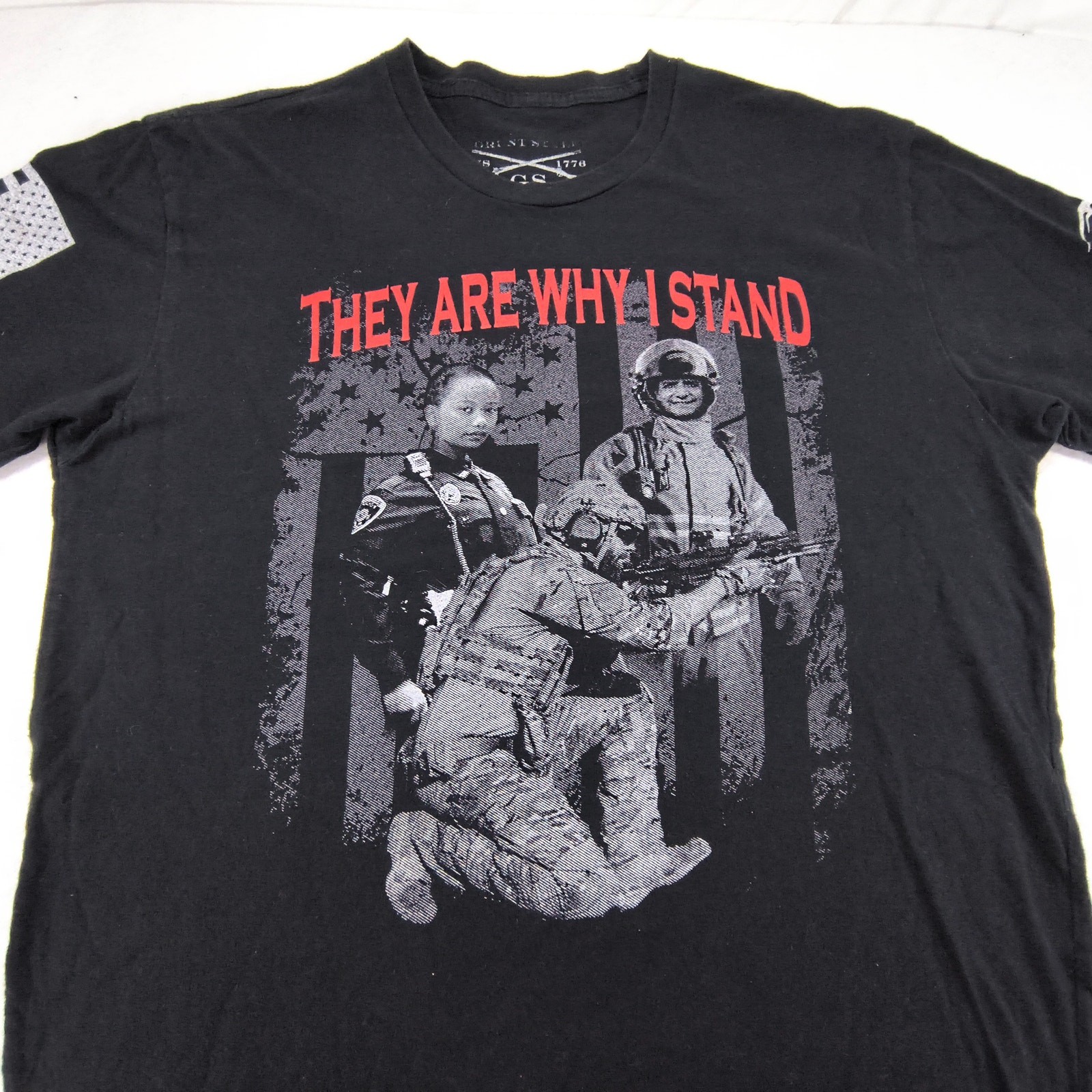 Grunt Style They Are Why I stand Crew Neck Short Sleeve Shirt Mens Size XL Black