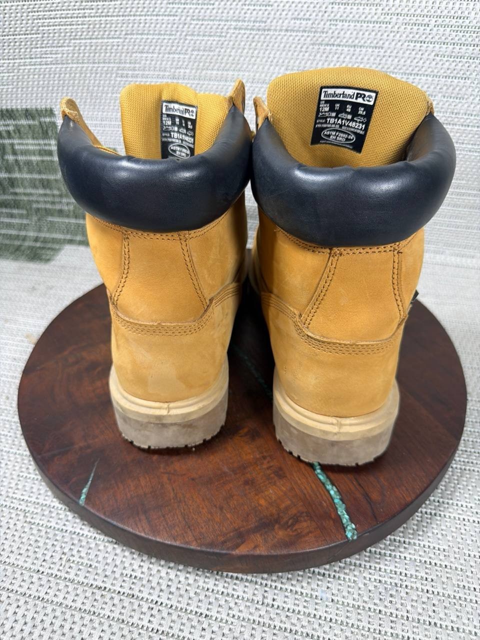 Timberland Pro Boot Mens Size 12 M Direct Attach Soft Toe Work Wheat Waterproof