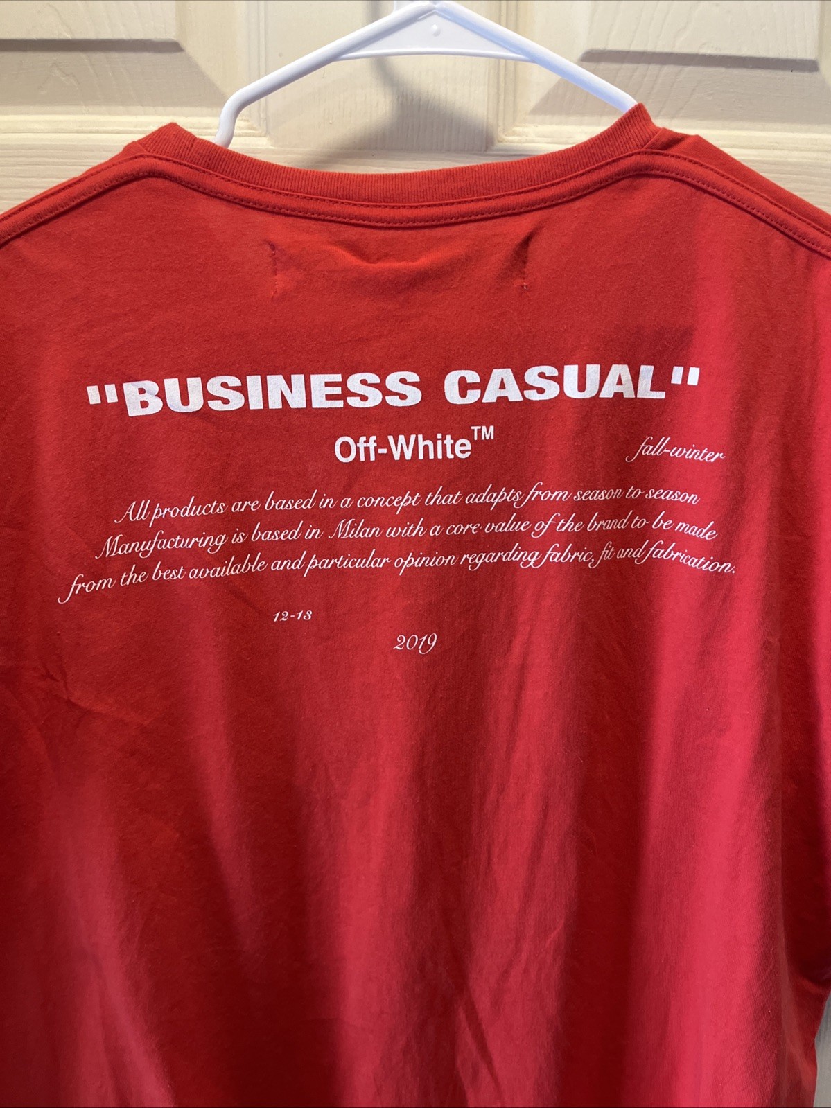 Main Label 2013 Off-White C/O Virgil Abloh Black Tee Shirt Size XS Tall