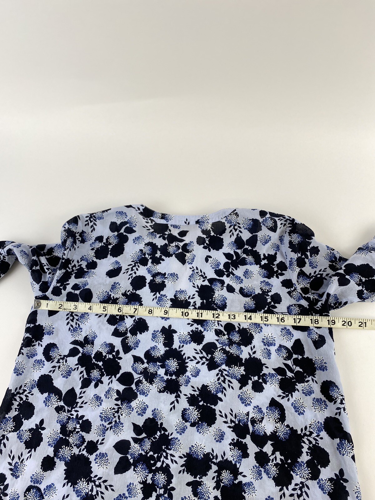 Loft blouse light blue with flowers design size XS