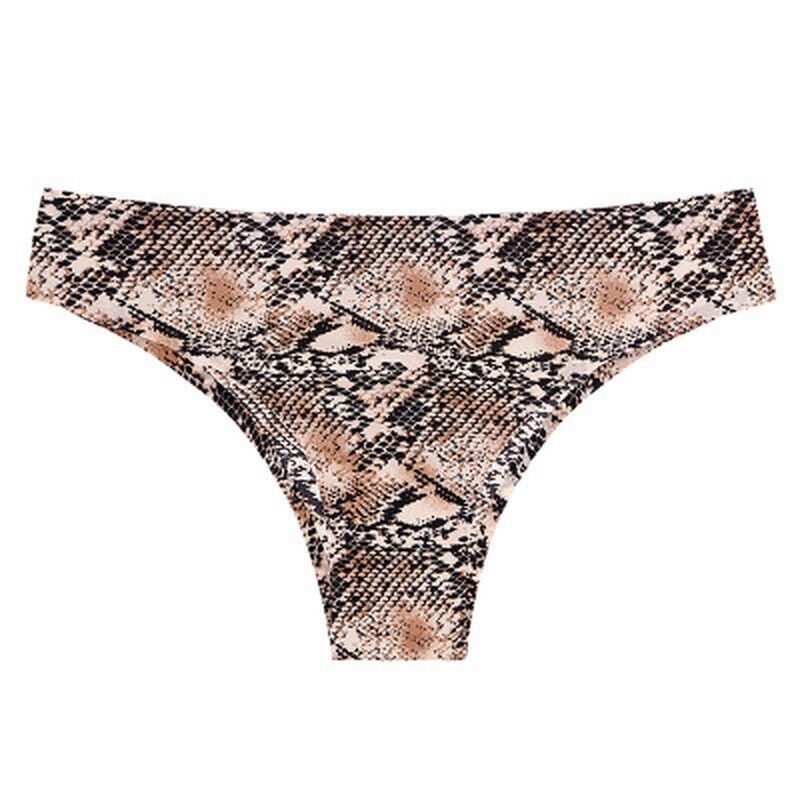 Silk Sexy Knickers Animal Print Print Low-Rise Panty Leopard Ladies Thongs