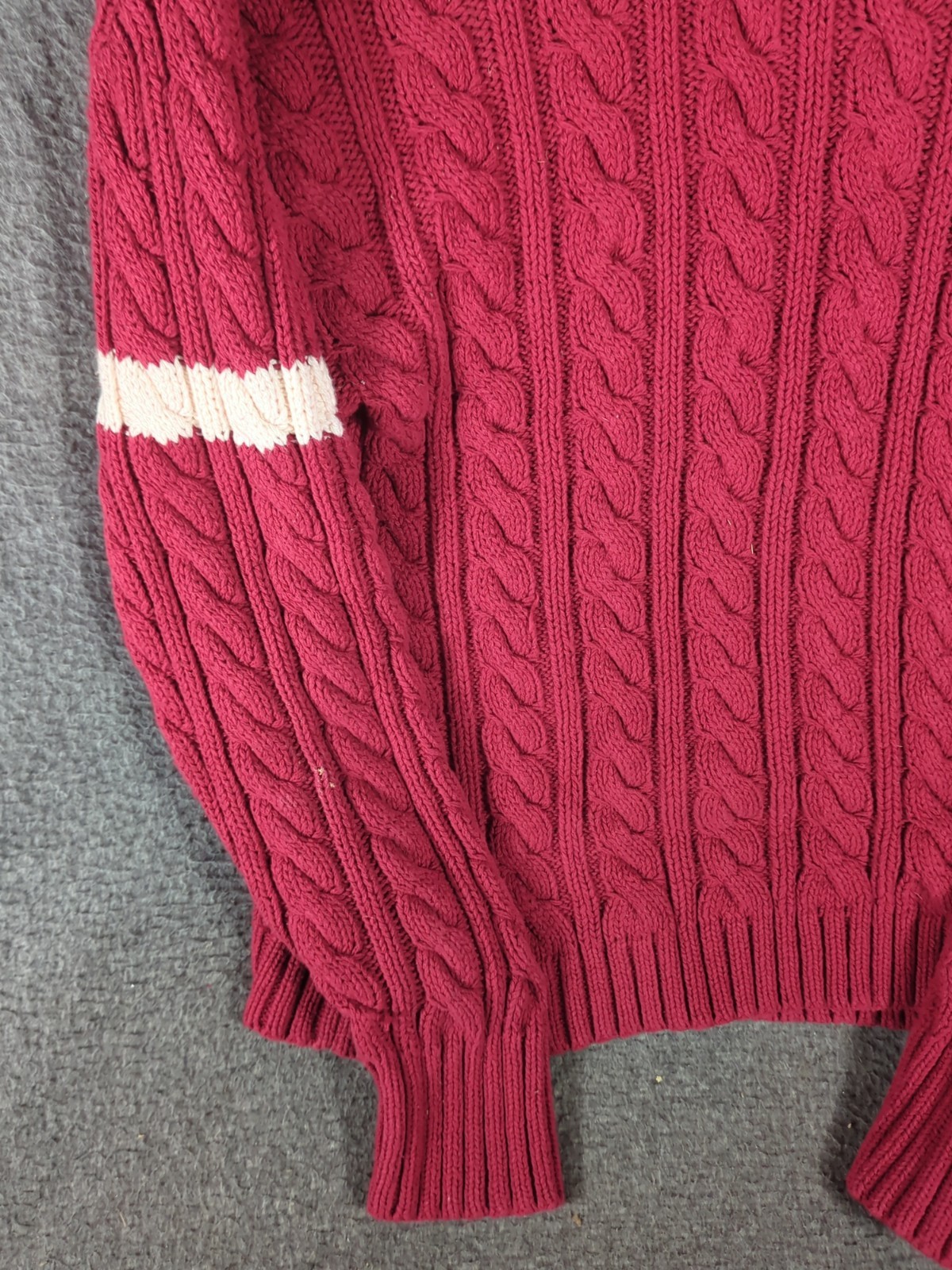 Vintage Polo Jeans Co. Ralph Lauren Cable Knit Rugby Cricket Sweater Men’s XL
