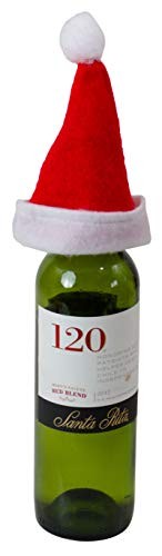 Mini Adornos De Gorros De Papa Noel De Fieltro, Rojo, Paquete De 12