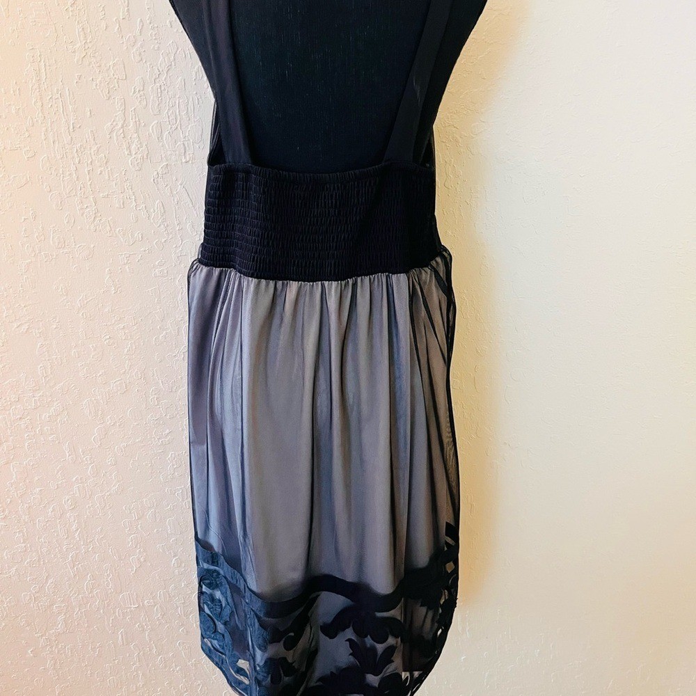 INC International Concepts Black and Gray Midi Dress