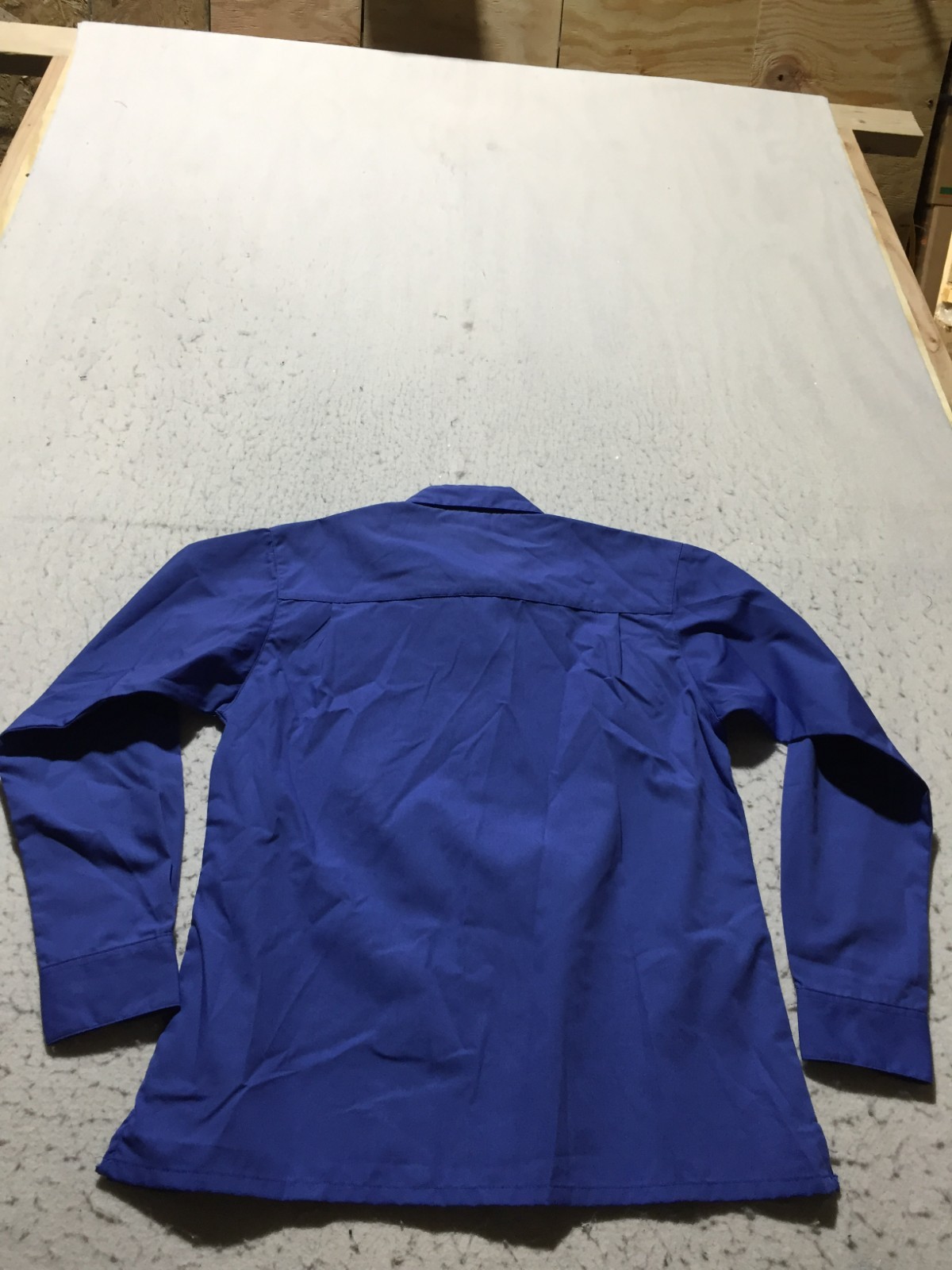 NEW Blue Generation Work Uniform Shirt Womens S Small Blue Long Sleeve Button