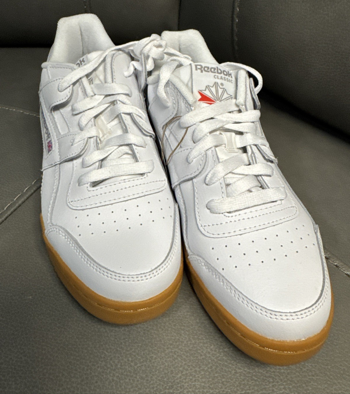 Reebok Workout Plus Training White/Gum Men’s Shoes CN 2126 US 7.5 NWT