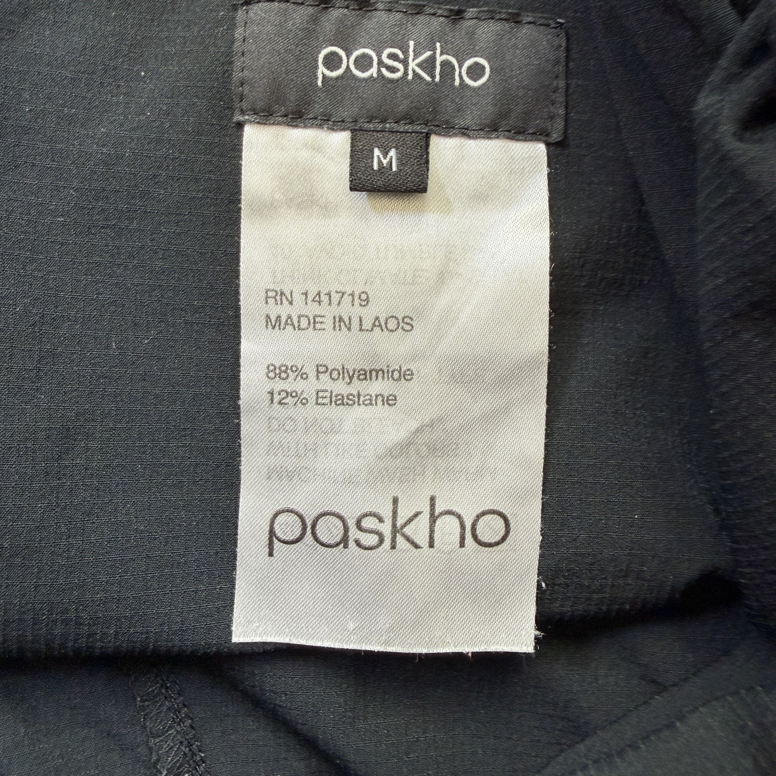 Paskho Harmonious Relaxed Pant Womens M Black Travel Pull On Comfort Stretch