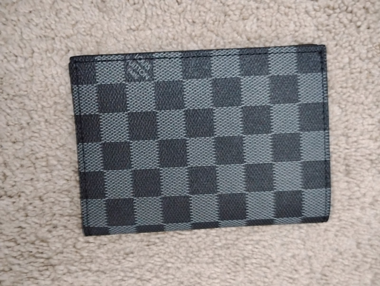 Louis Vuitton Pocket Organizer Damier Graphite Gray Card Holder Wallet Bifold