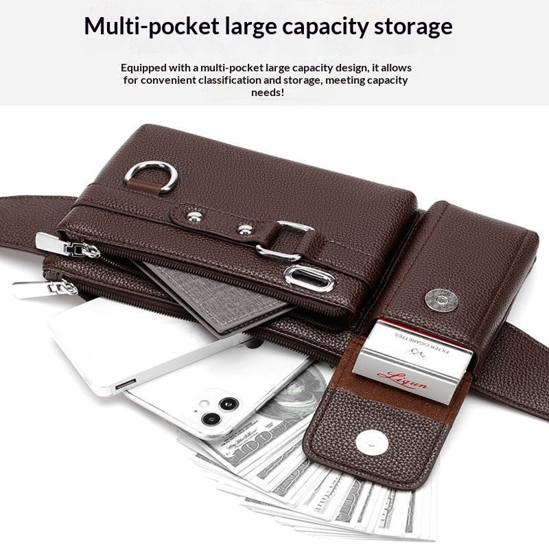 Men’s Waist Bag Large-Capacity Multifunction Crossbody Bag