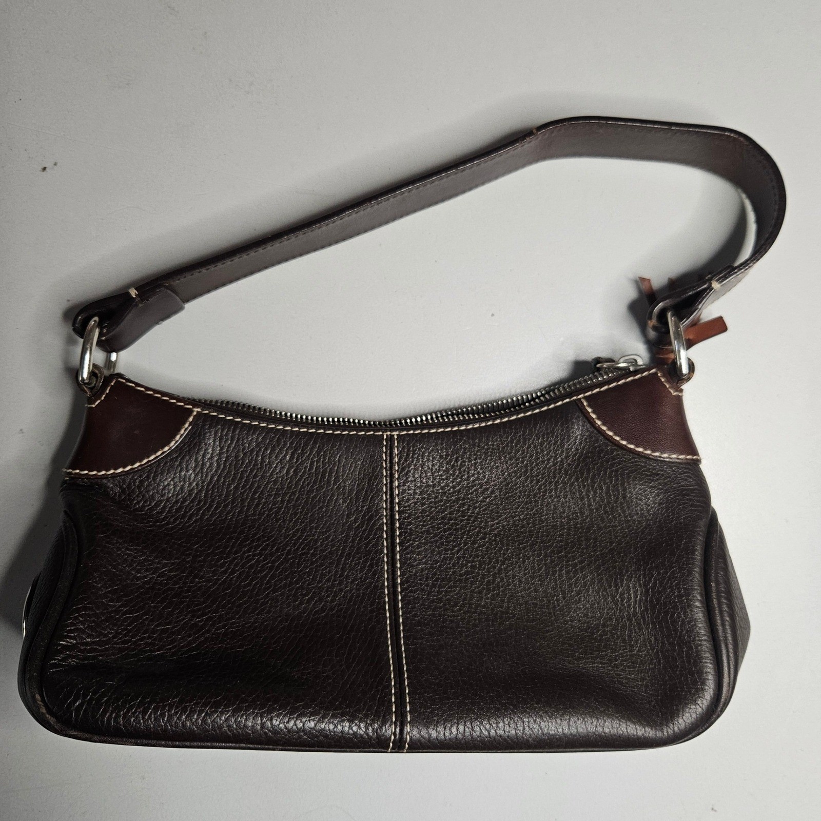 Dooney & Bourke All Weather Leather 2 Baguette Shoulder Bag Brown H2 936925
