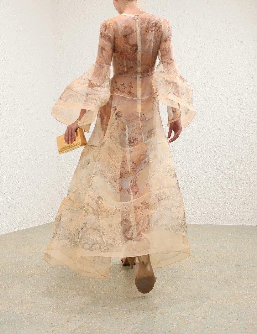 Zimmermann Runway Rebellion Lantern Gown Size AU1