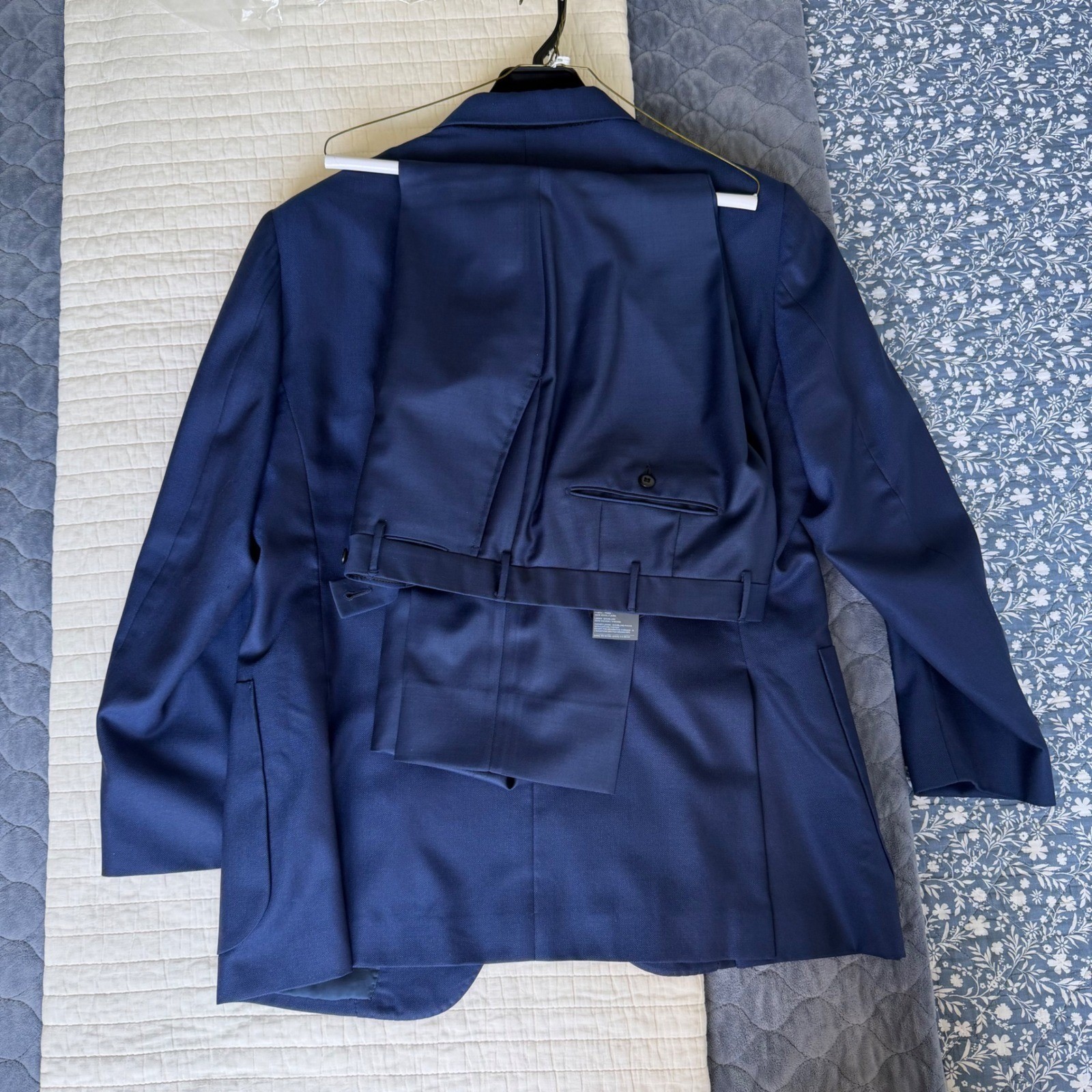 Ermenegildo Zegna Trofeo 600 Luxury Wool Silk Blue Suit Mens Sartorial Italy