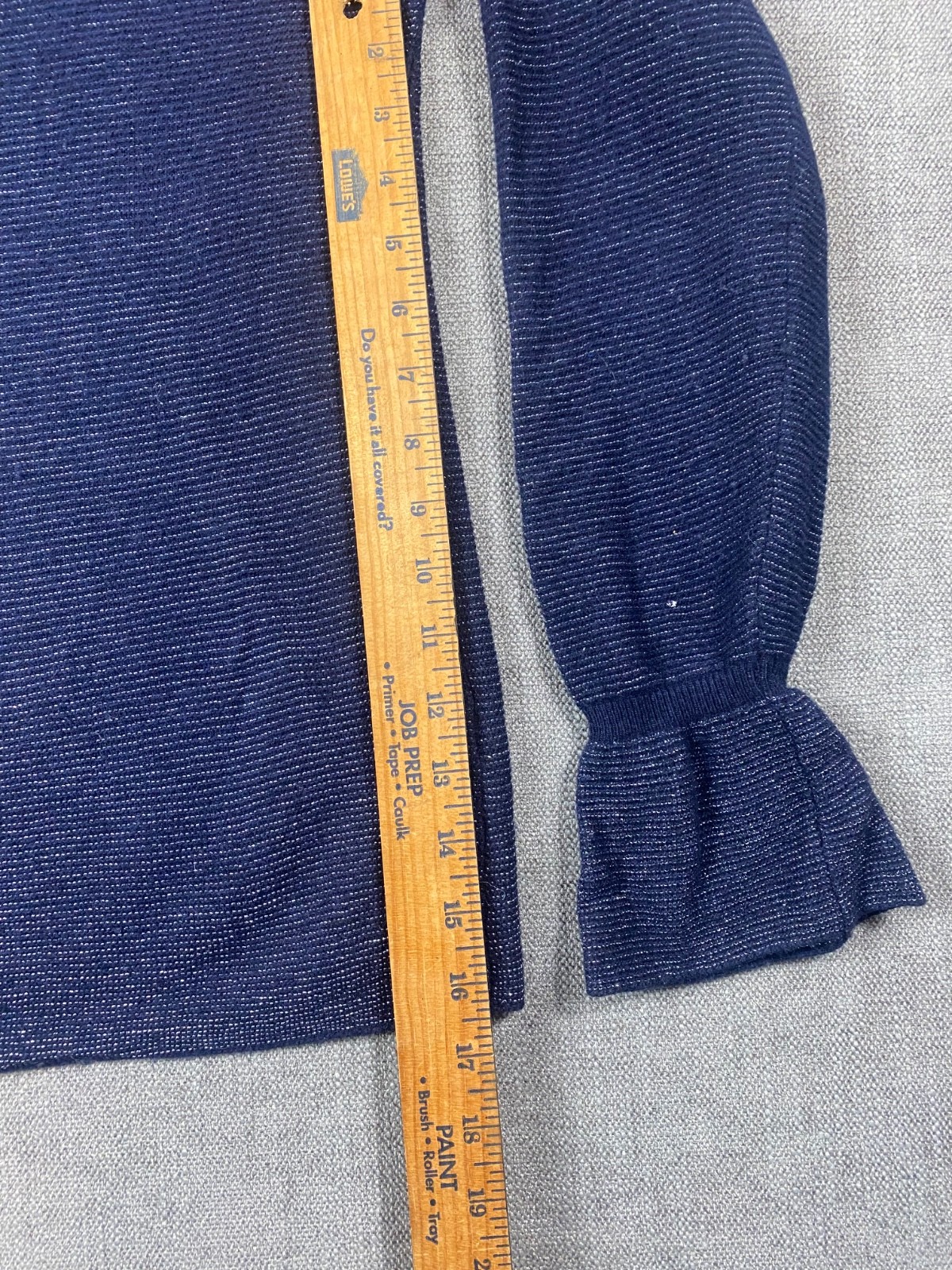 Banana Republic Blue With silver Shimmer Womens M Sweater Flare Cuff