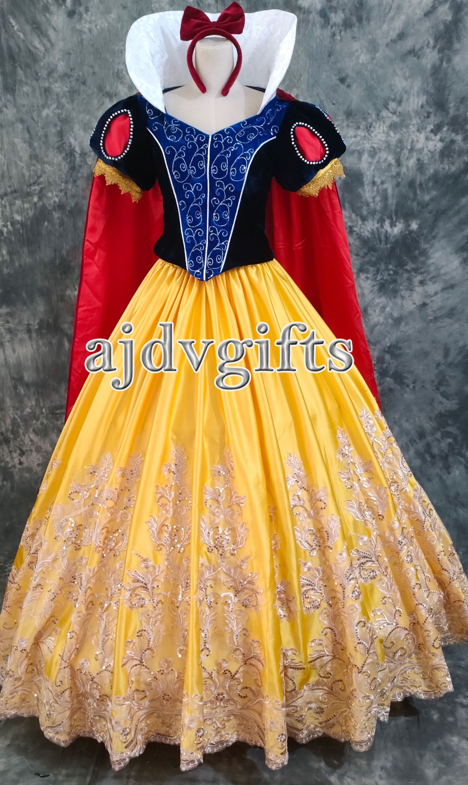 Snow White Inspired Princess Dress for Women & Girls – Handmade Cosplay Costume