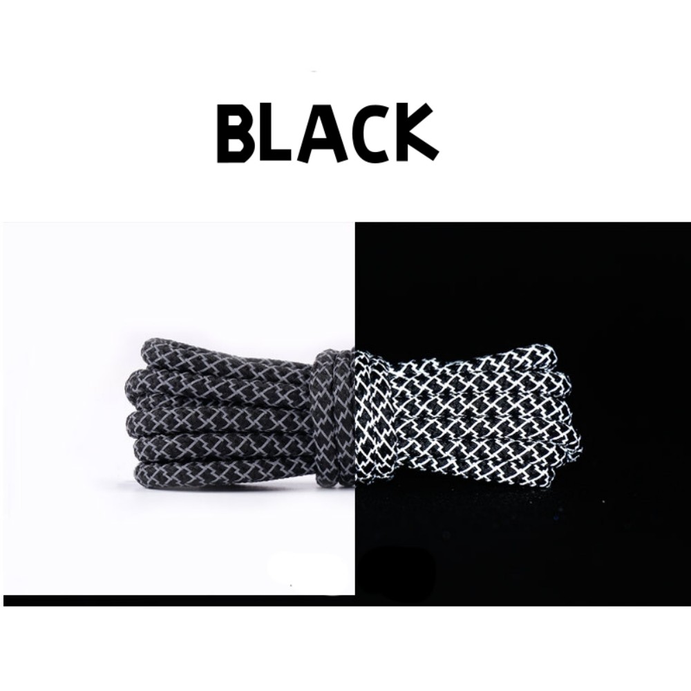 Shoe laces Premium 4mm Reflective Rope Shoelaces 39″ 47″ 55″ 63″Shoelace Fashion