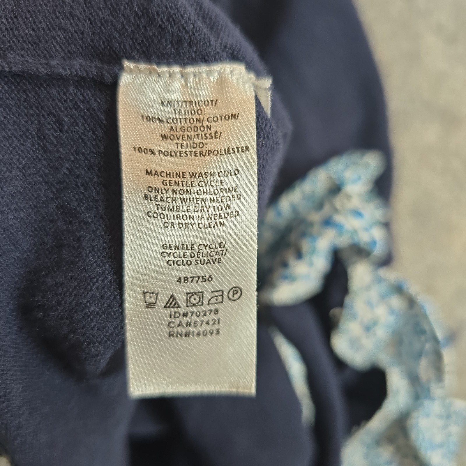 LOFT by Ann Taylor Navy Blue Short Sleeve Light Sweater Size Small Double Layer