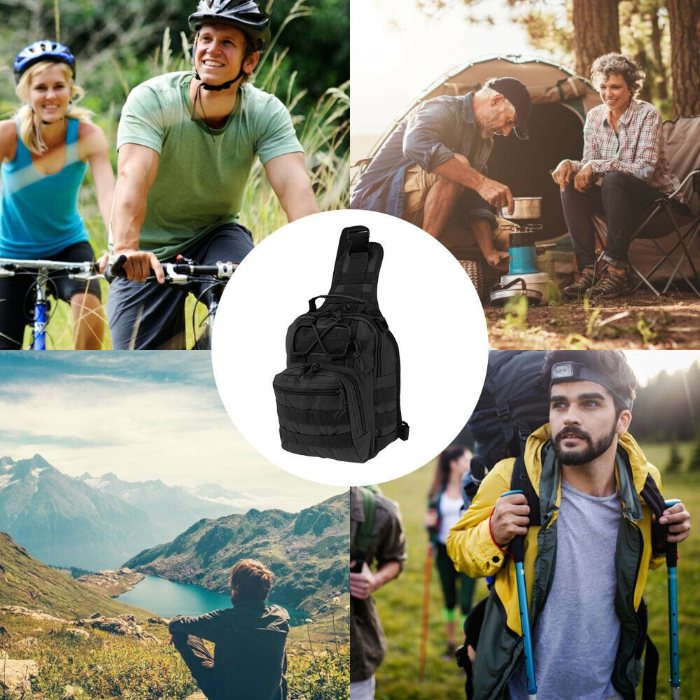 Outdoor Hiking Tactical Sling Backpack Men’s Molle Travel Chest Shoulder Bag