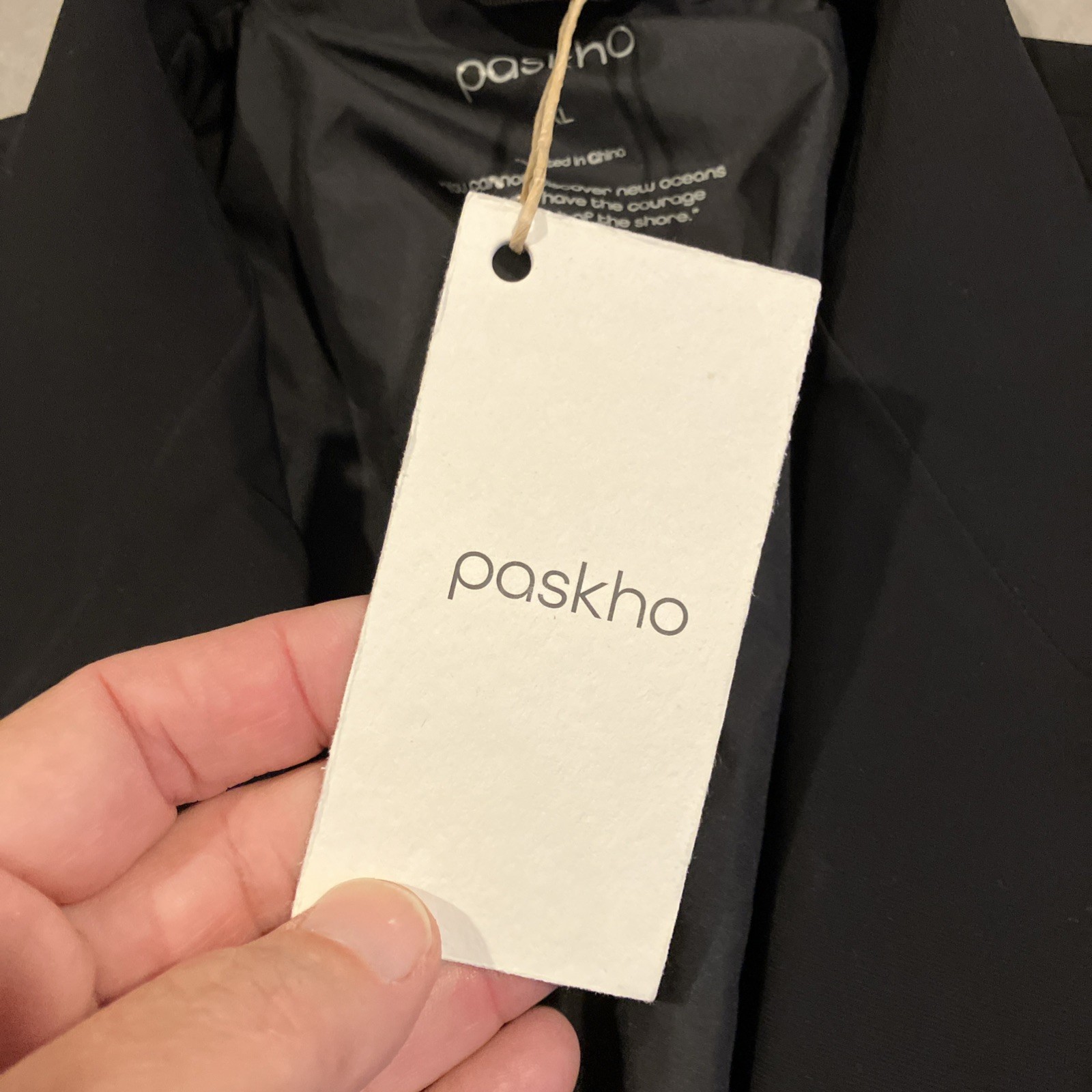 NWT – Paskho – Black Blazer / Jacket – Stretch Modern Travel Tech Pockets – XL