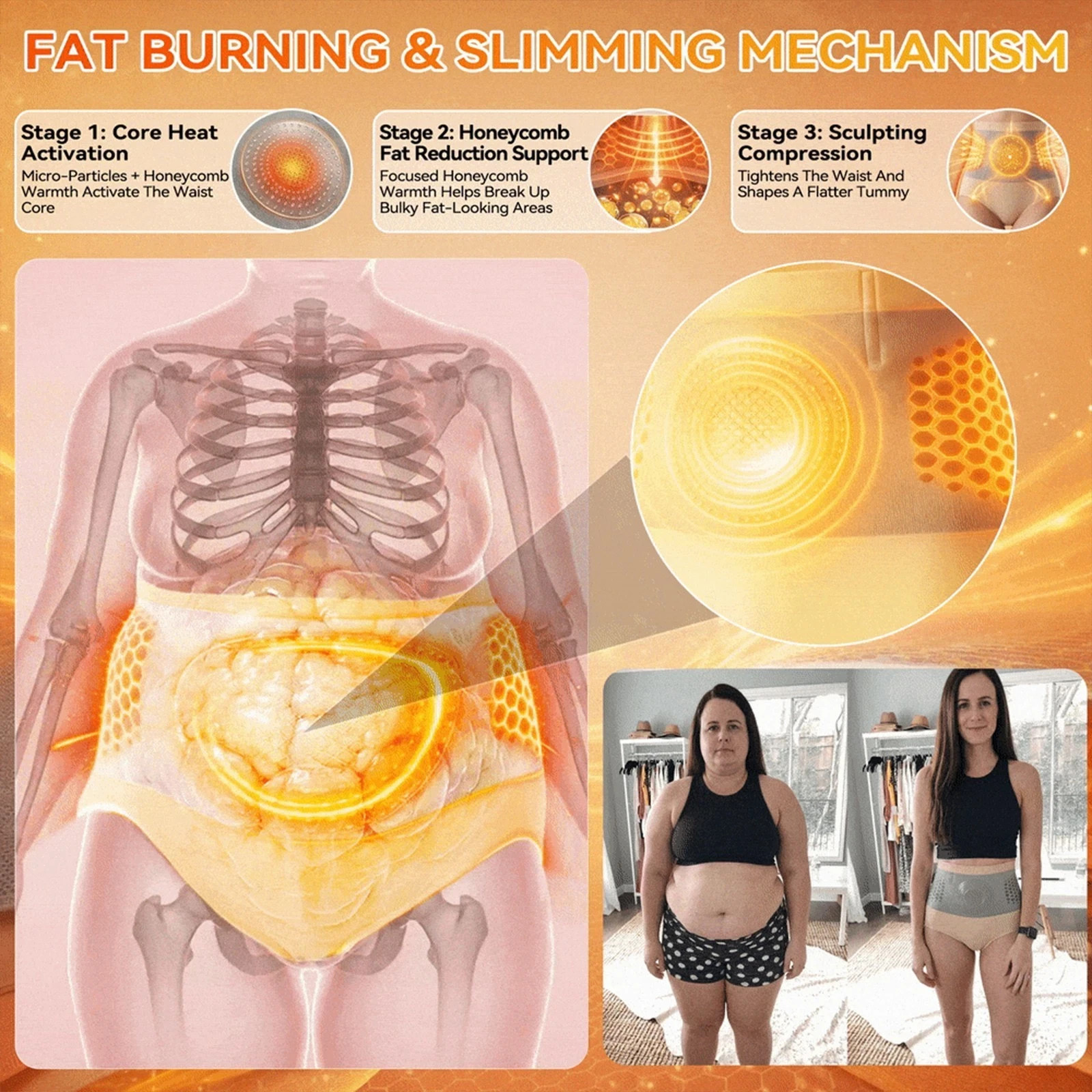 Pauraju Fat Burning Shorts – Moringa Berberine 4-in-1 Sculpting Weight Loss Shor