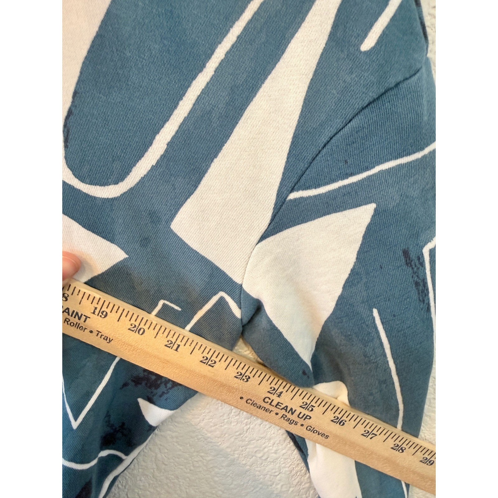 Daily Practice Anthropologie Blue Abstract Geometric Hoodie OB1365119 Womens S
