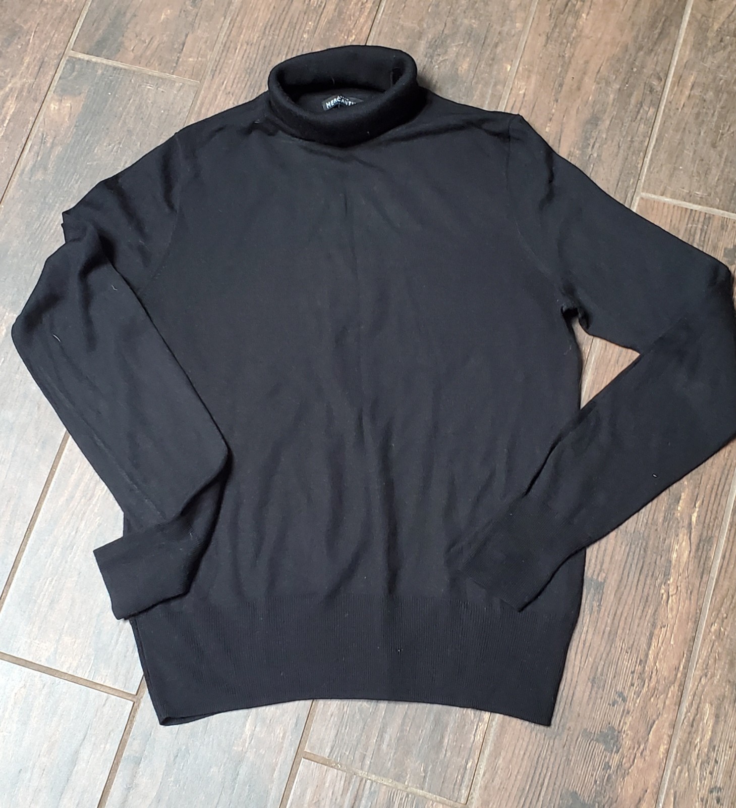 J Crew Mercantile Women’s Medium Black Merino Wool Blend Turtleneck