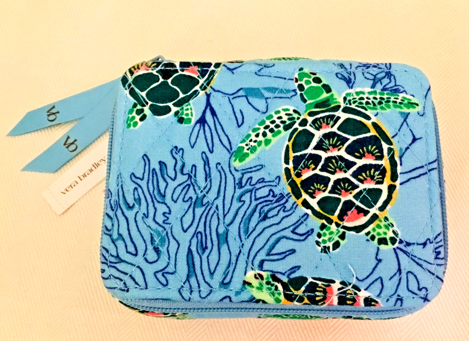 Vera Bradley ~ “Sea Turtles and Coral” ~ Travel Pill Organizer Case ~ NWT