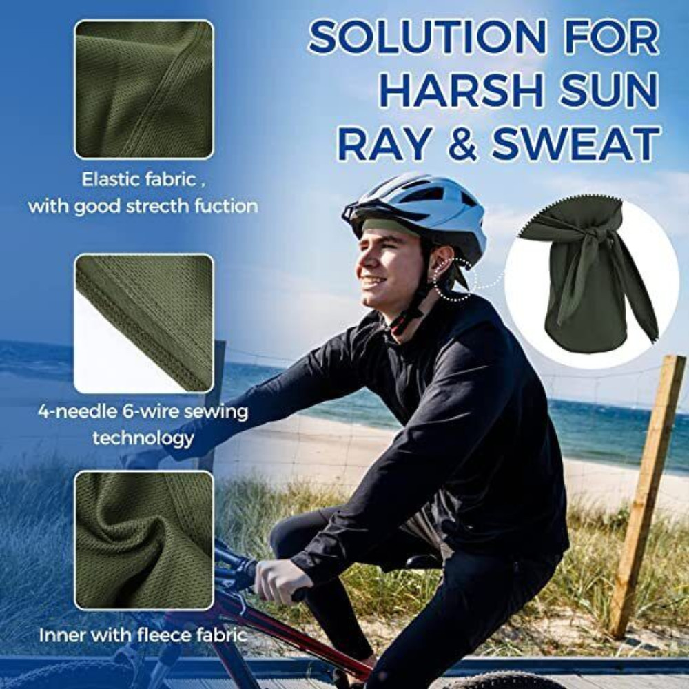 2 Pack Cooling Helmet Liner Do Dew Rag Skull Cap Beanie Bandana Head Wrap Hat US