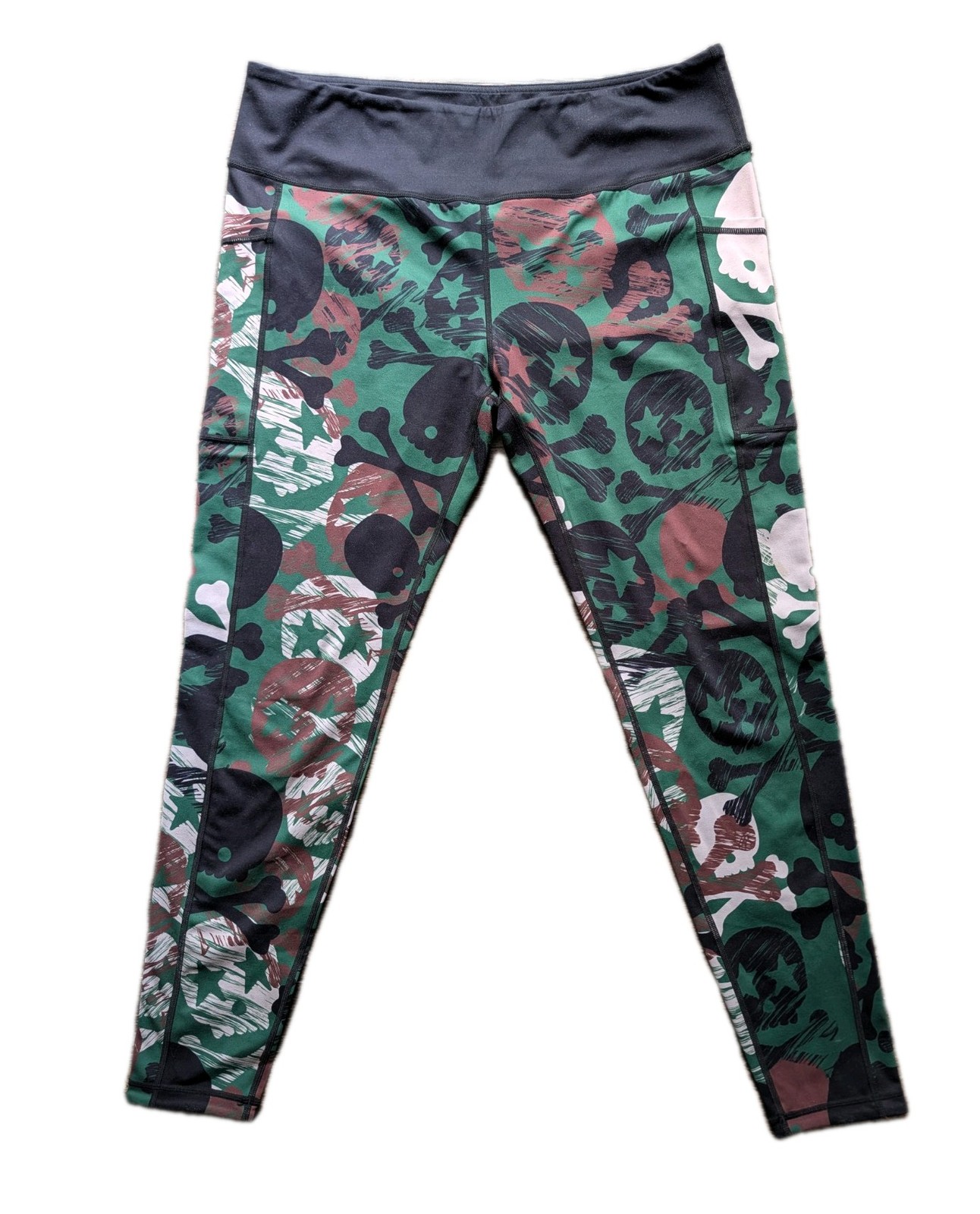 CVG Constantly Varied Gear Camo Skull Reversible Badass Full Length Leggings XXL