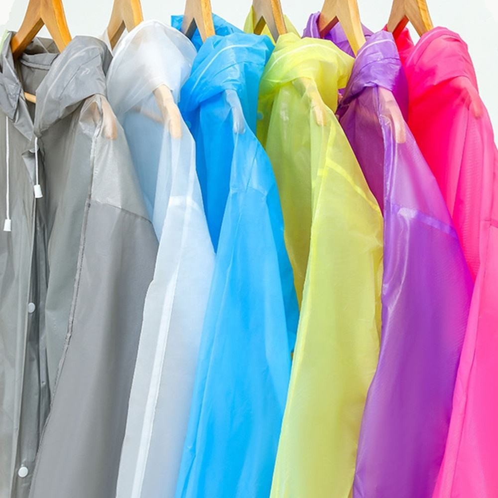Men Black Waterproof Long Raincoat Rain Coat Hooded Trench Jacket Outdoor Hiking