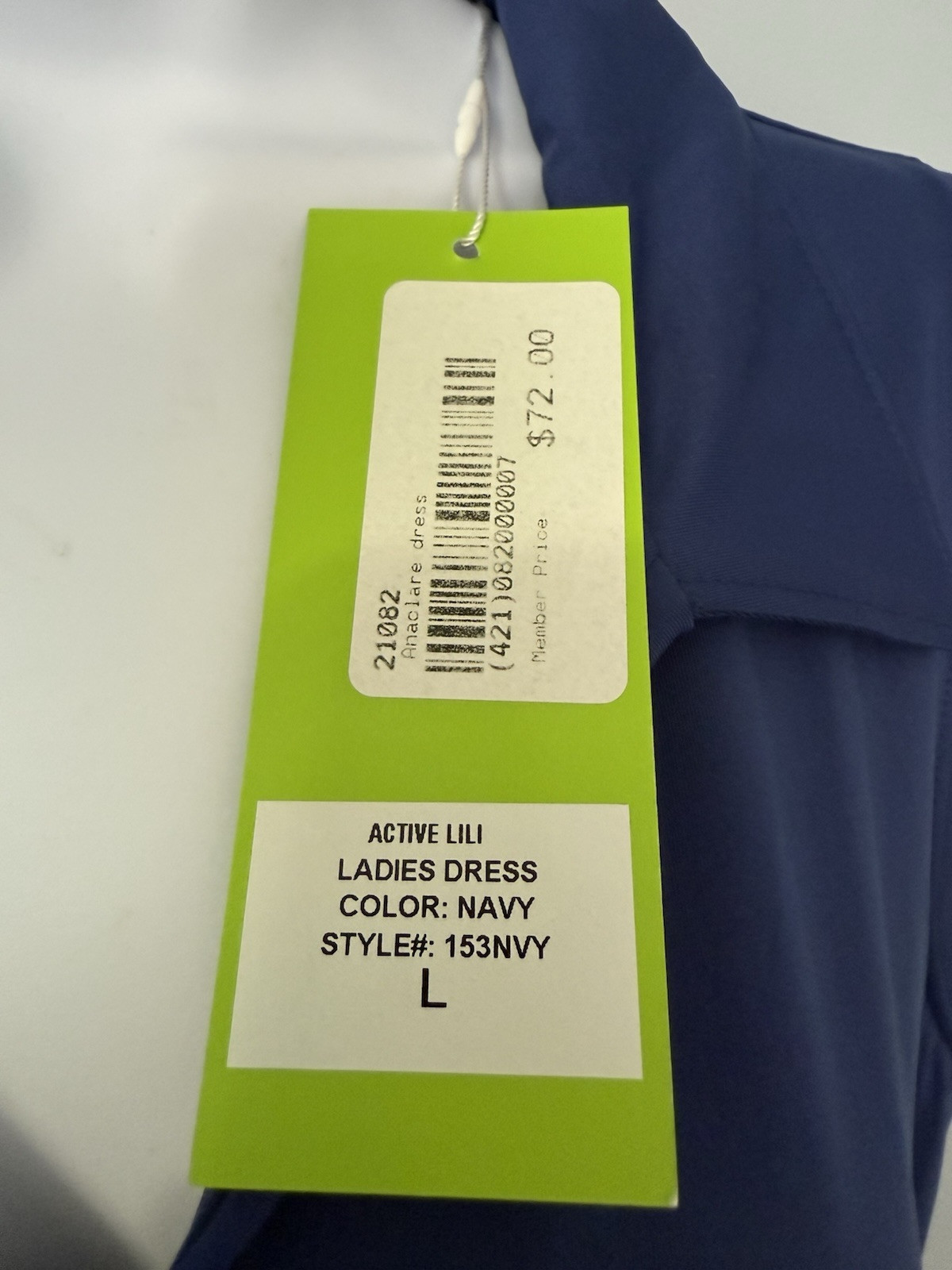 ANA CLARE WOMEN’S ACTIVE LILI Golf Dress LARGE NAVY NEW NWT