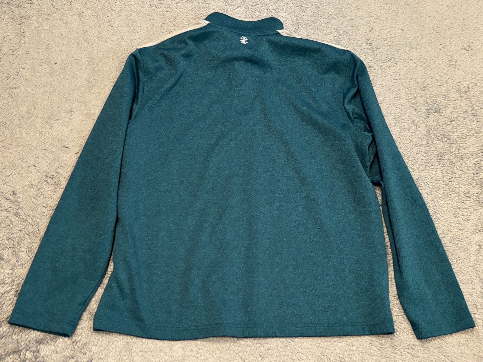 IZOD Golf 1/4 Zip Pullover Mens Medium Teal Long Sleeve Comfort Performance
