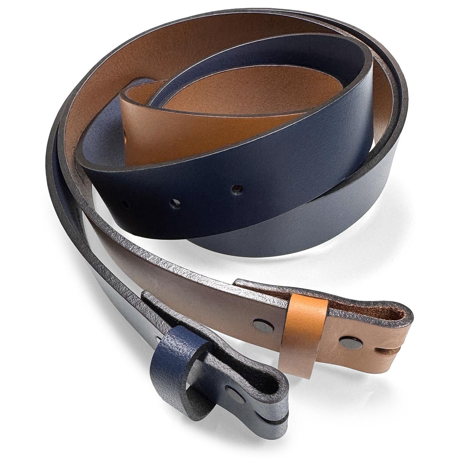 Replacement Strap One Piece Full Grain Buffalo Leather Belt Strap with Snaps on